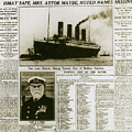 Ny Times, Sinking Of The Titanic, 1912
